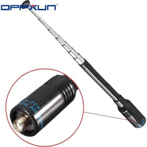 Walkie Talkie Rod Antenna Telescopic Black Durable Na-773 SMA-Female U/VHF Dual Band For Ham Radio Baofeng UV5R UVB5/82 BF-888s