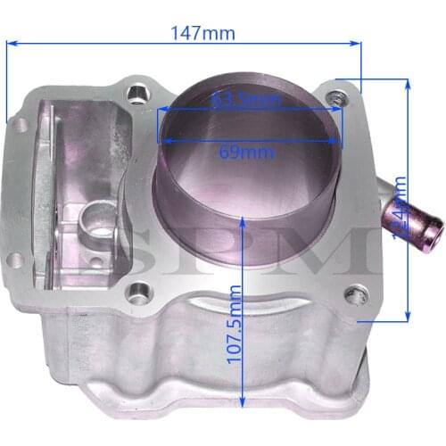 Motorcycle cylinder kit is suitable for Zongshen CG200-G water-cooled engine parts