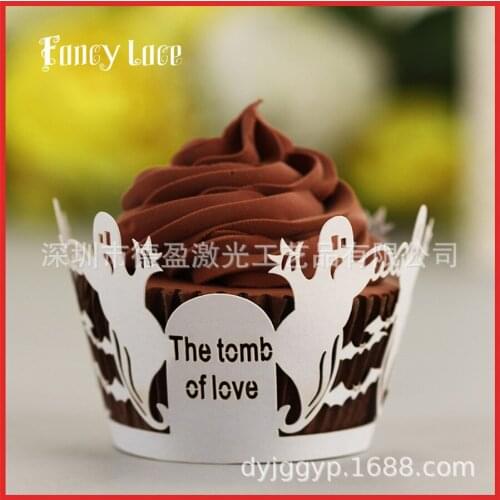 50PCS Wedding Halloween Lace Cake Packaging Hollow Cake Surrounding Exquisite Cake Paper Tray Romantic Wedding Cake