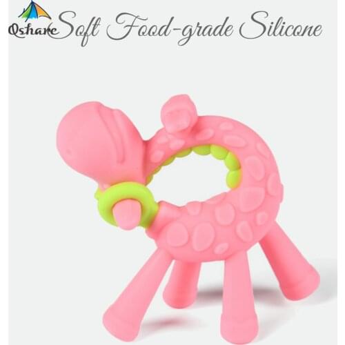 Cute Cartoon Giraffe Baby teeth that fawn molar rod to bite the teether safty Baby Teether Pacifier Nursing Silicone Teether