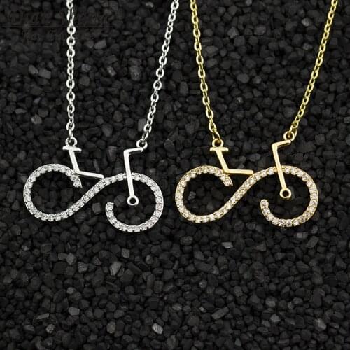 Fashion Bike Pendant Necklaces Cycling Necklace Women Men Charms Body Bicycle Sports Jewelry For Women Men Gift