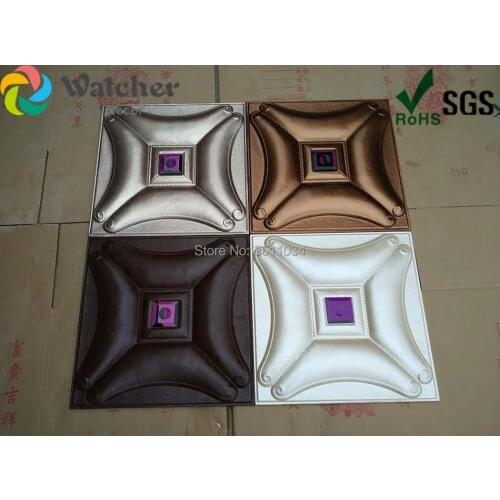 Cheap interior wall paneling ceiling decoration 3d wallpaper 3d leather wall panel for building materials