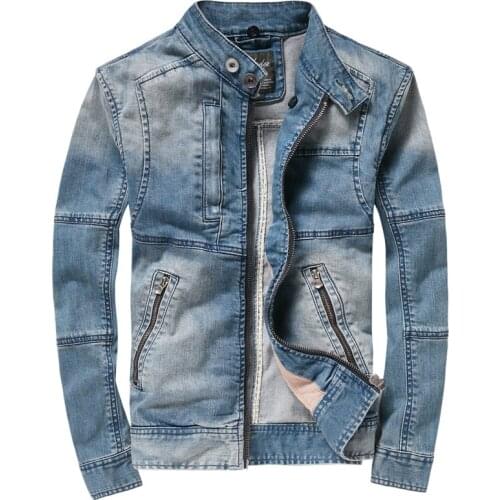 New Fashion Denim Jacket Blue Coat Men Jeans Jacket Casual Slim Brand Clothing