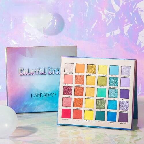 New 30 Color Pearl Light Matte Powder Eye Shadow Disc Cross Border Makeup Dream Rainbow Palette Makeup Eyeshadow Palette Z003