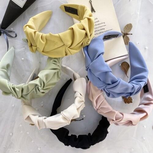 New Fashion Women Hair Accessories Wide Side Flower Hairband Casual Soft Hair Hoop Top Quality Headband Wholesale