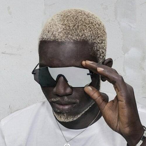 New Fashion Unisex Sunglasses Men Women Brand Designer One Piece Eyewear Retro Rimless Mirror Driving Glasses Oculos De Sol