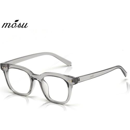 MOSU DESIGN Retro Oval Ray Blue Light Blocking Glasses For Men Women Anti-Blue Light Round Transpare Glasses M8009
