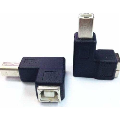 Right Angled 90 Degree USB 2.0 B Type Male to Female Extension Adapter for Printer Scanner converter