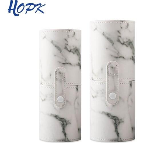 Marble Pen Holders Round Cosmetic Makeup Brushes Pencil Pen Holders Container for School Office Desk Stationery Organizer
