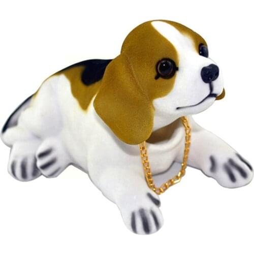 Cute Shaking Head Toys Car Decor Car Ornaments Beagle Nodding Auto Puppy Dashboard Sleeping Decor Dog Car F3C2