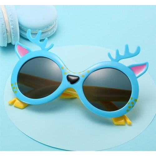 Seemfly Cute Cartoon Animal Shape Children Sunglasses New Silicone Boys Girls Polarized Sunglasses Childs UV Protection Eyewear