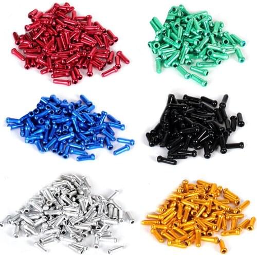 50pcs Bicycle MTB Brake Wire End Core Caps Aluminum Alloy Bikes Shifter Cable Tip Cycling Parts Equipment