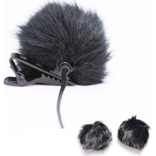 Hot sale Dark grey Artificial Fur Microphone Windscreen Outdoor MIC Windshield Wind Muff for Lapel Microphone 1PC