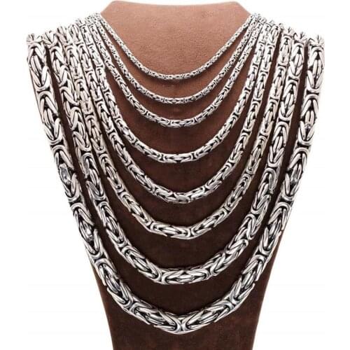 925 sterling Silver Handmade Bali Byzantine Necklace Jewellery Men 'S and Women 'S Necklace Special Gift