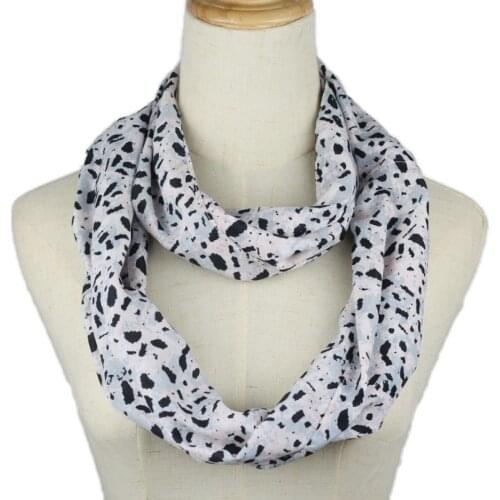 New Fashion Women black white Dot Ring Scarf Infinity Loop Neckerchief Echarpe Foulard Femme snood Size 140*35cm spring summer