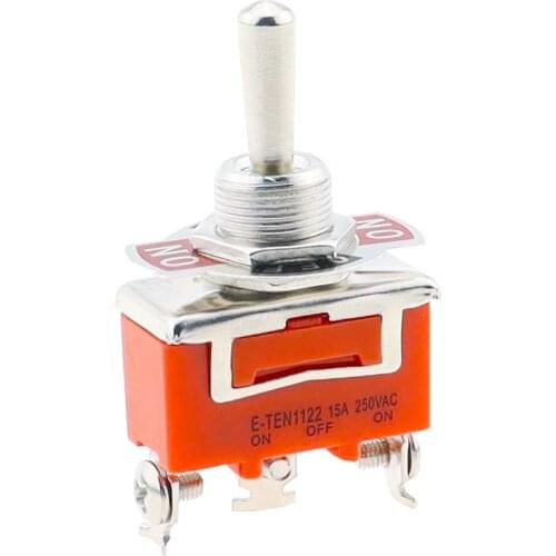 1PCS E-TEN1121 ON-ON Latching Toggle Rocker Switch 15A 250VAC SPDT 3 Terminal Pin