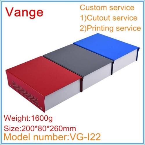 1pcs/lot industrial control electrical project boxes diy 200*80*260mm Iron steel junction metal housing for signal launcher