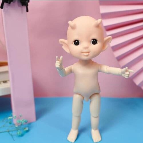 16cm Heigh Elf Doll Smile Elf 3 Types for Choose Nude Doll Not Include Clothes or 7 Pair/set Gesture Kids Toys 1/8 BJD Joints