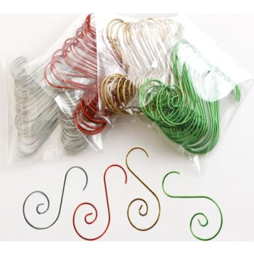 20pcs/bag Metal Hooks Decorative Stainless Steel Hooks Hanger for Christmas Tree