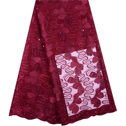 2019 Latest Nigerian Laces Fabrics Wholesale Price High Quality Tulle African Laces Fabric Wedding African French Tulle 1401