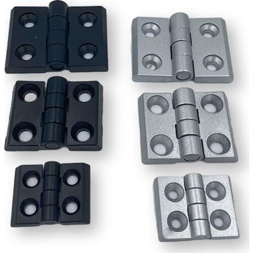 2020 3030 3040 4040 Metal Hinge Zinc Alloy Hinge Finished Aluminum Hinge Door Hinge Connector Black Or Sliver Color