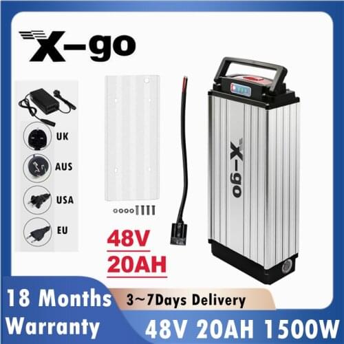 48v 20Ah Rear Rack Ebike Battery for Ebike 18650 Battery Lithium Battery 48v Battery ebike 20ah Battery with 2A Charger