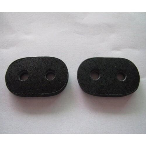 Free shipping black genuine leather for sewing cord lock leather stopper 100pcs