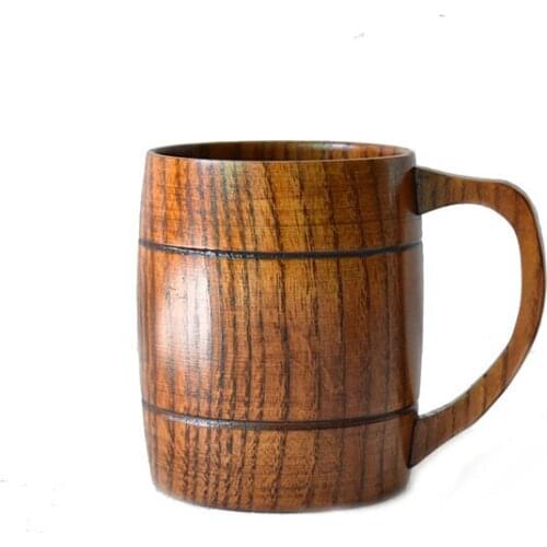 European and American Style Bar Large with Wooden Milk Mug with Handle Handle Beer Mug Drink Tea Cup Bar Accessories