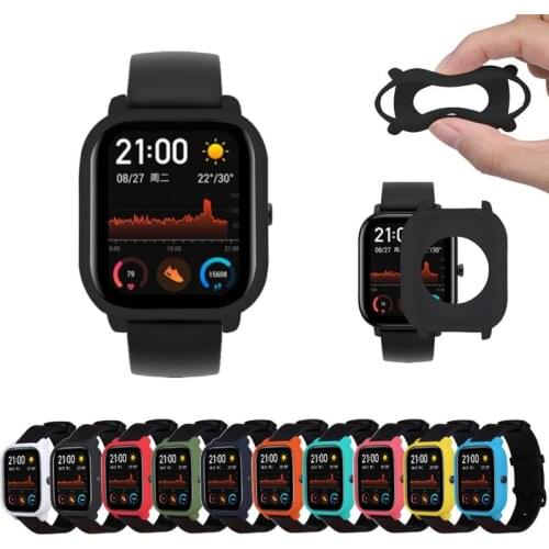 For Amazfit GTS Protective Case for Huami Amazfit GTS Wristbands Soft Silicone Ultra Light Frame Bumper Cover Protector case