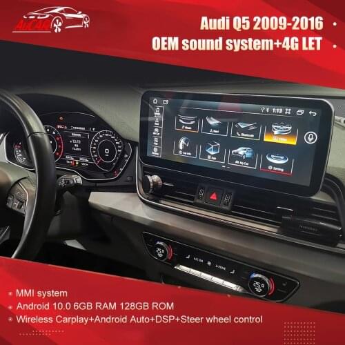 For Audi Q5 2009-2016 Android radio auto FHD 12.3 touch screen multimedia Android car radio Gps navigation for Audi Q5 B8