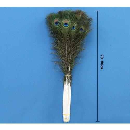 Factory 50pcs/lot Beautiful Peacock Feathers 70-80cm Jewelry Christmas Craft Party for DIY Plumas