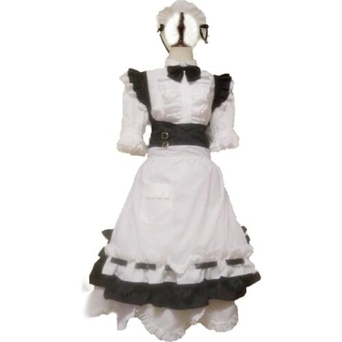 Final Fantasy XIV FF14 Miqo'te Maid Servant Dress Outfit Game Cosplay Costume C018