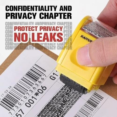 Security Stamp Roller Privacy Seal Roller Type Cover Eliminator Seal Portable Self-Inking Identity Theft Protection Roller Stamp