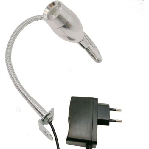 12V/24V/110V220V 2W Flexible Arm Inspection Table Light With Plug