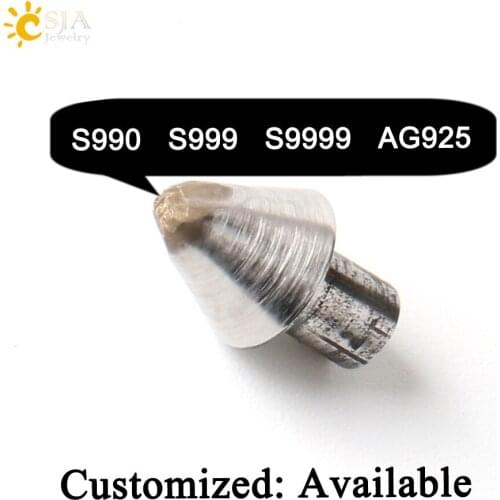 CSJA Jewelry S990 S999 S9999 AG925 Stamp Tool Metal Steel Mold Woman Man Ring Bangle Print Mark for Jewellery Making E541