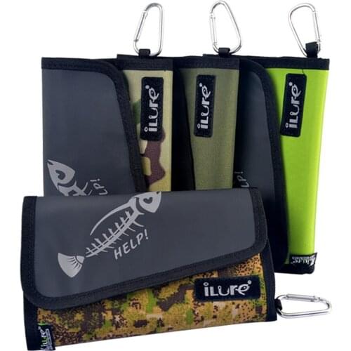 Camouflage Fishing Head Purse Soft Bait Bag Head Hanger Fishing Soft Bait Binder Bag Fishing Accessories Lure Storage Bag