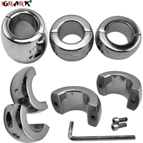 Stainless Steel Cock Ring Testicle Ball Stretcher Penis Sleeve For Male Extender Penis Enlargement BDSM Sex Toys Intimate Goods