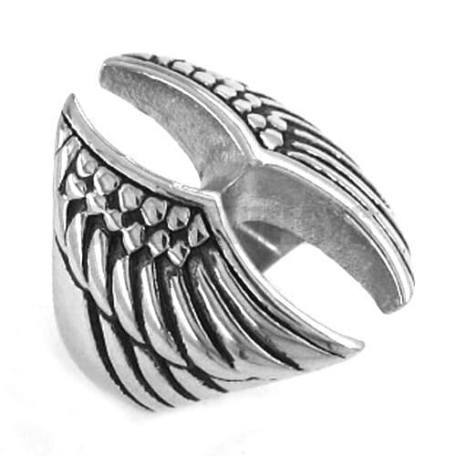Cool Eagle Wings Motorcycles Ring Stainless Steel Jewelry Fashion Punk Motor Biker Wing Women Men Ring Wholesale SWR0208