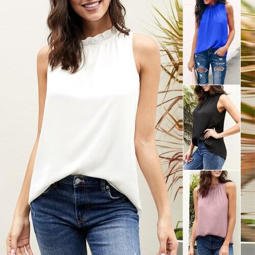 Summer Casual Women tops White Round neck Sleeveless Tank Party Club women black clothes 2021 Crop top Free returns T-shirt