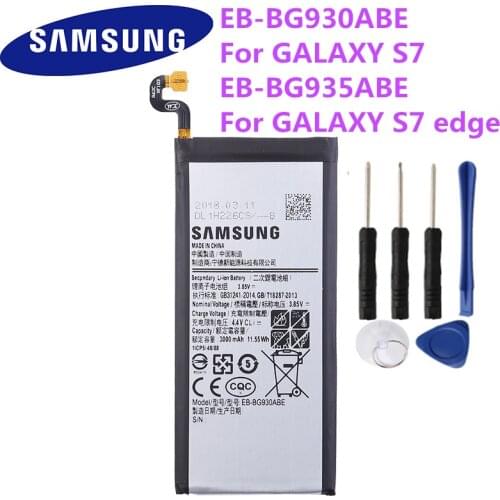 Original Battery EB-BG930ABE For Samsung GALAXY S7 G9300 G930F G930A G9308 SM-G9300 EB-BG935ABE For GALAXY S7 Edge G9350 SM-G935