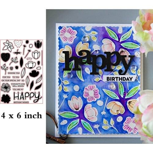Flower Strawberry Clear Stamps for DIY Scrapbooking DIY Craft Making Card Decoration Transparent Stempels New Silicone Seal