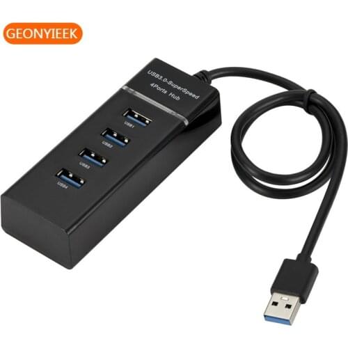 GEONYIEEK Ultra-high Speed Transmission 4-port USB Hub 5V Splitter, External Extension Cable for The Convenience of USB Devices