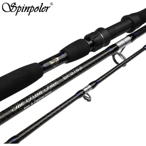 Spinpoler 18KG Boat Sea Jigging Rods 231cm Mod-Fast Action Boat & Popping Fishing Rod Series 7'63 Medium Heavy Power