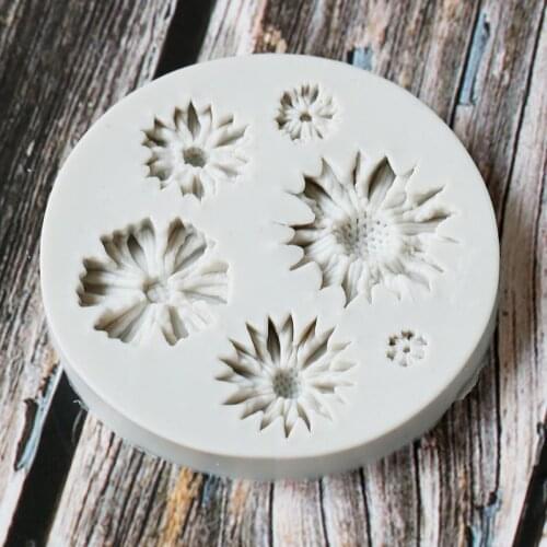 Sun Flower Silicone Mold Cake Decorating Tools Sugarcraft Fondant Chocolate Molds Soap Mould
