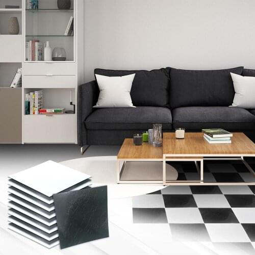 Arrowzoom Home Wall and Floor Decoration Self-Adhesive Ceramic Marble Carpet Porcelain Wood Stone PVC Vinyl Tiles AZ1175