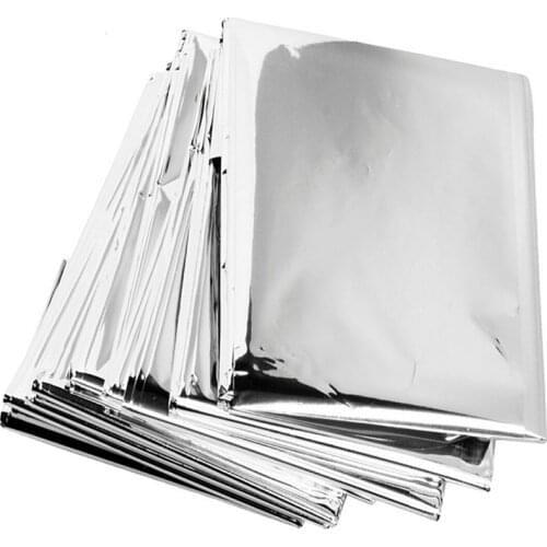 Rescue emergent blanket survive thermal mylar lifesave first aid kit camp warm heat dry keep foil bushcraft outdoor Hypothermia