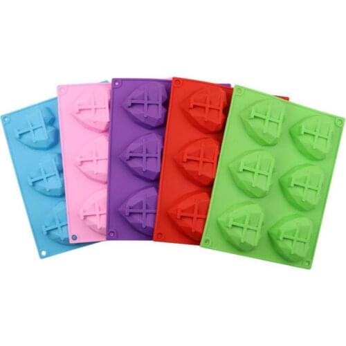 Heart-Shaped Silicone Molds Three-Dimensional Silicone Soap Mould 6 Companies Ice Cube Moulds Cake Decorating Supplies SN3605
