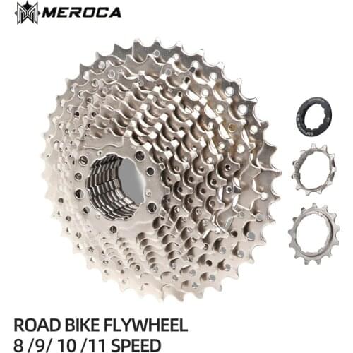 MEROCA Road Bicycle Freewheel 8/9/10/11S Speed Pure Steel 11-25/28/36T Cassette Freewheel Road Bike Flywheel