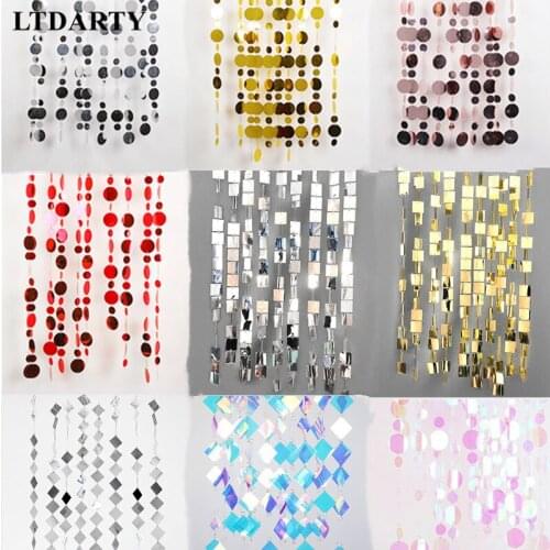 5pcs gold and silver sequin curtains laser sequins wedding decoration pendant curtain background wall baby shower birthday party