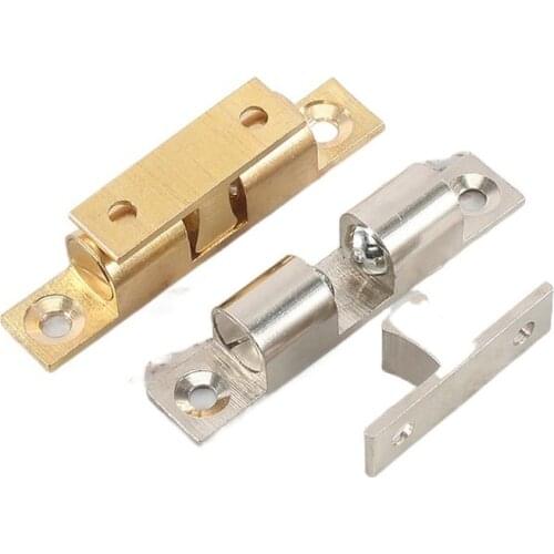 1 Set Door Lock Door Touch Latch Cabinets Interlock Switch Chassis Cabinet Spring Ball Locker Adjustable Brass Door Buckle